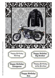 MONOCHROME BIKER BIRTHDAY