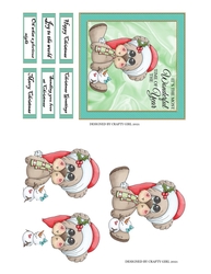SANTA BEAR (GREEN)