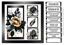 BLACK AND GOLD FLORAL SYMPATHY