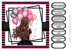 BDAY GIRL PINK N BLACK