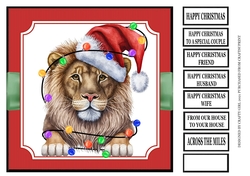 LION IN A SANTA HAT