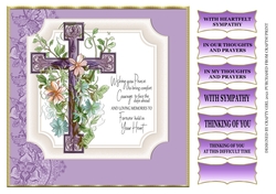 PURPLE FLORAL CROSS