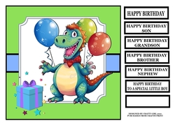 T-REX WITH BALLOONS