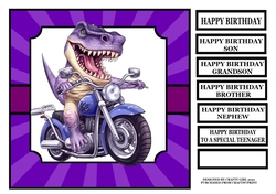 T-REX ON A MOTORBIKE