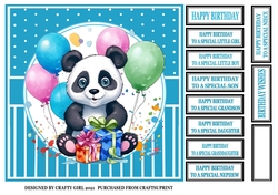 PANDA WITH BALLOONS