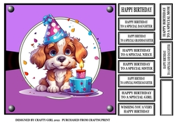 DOG WITH BIRTHDAY CAKE