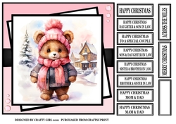 CUTE TEDDY WINTER SCENE