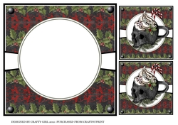 GOTHIC CHRISTMAS SKULL MUG INSERT