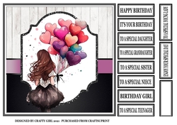 GIRL WITH HEART BALLOONS