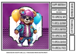 RETRO BIRTHDAY BEAR