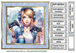 GIRL WHO LOVES GAMING BLUE