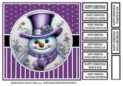 PURPLE SNOWMAN
