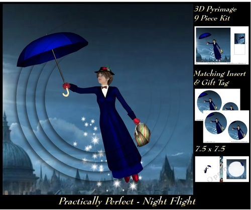 Fairy Tales - Practically Perfect - Night Flight - Pyrimage/Pyramid + Insert & Tag