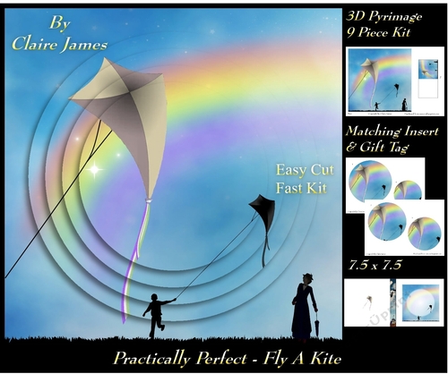 Fairy Tales - Practically Perfect - Fly A Kite - Pyrimage/Pyramid + Insert & Tag