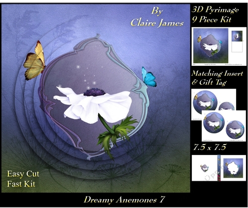 Dreamy Anemones 7 - Pyrimage/Pyramid + Insert & Tag