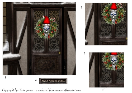 One Sheet Wonders - Have A Wicked Christmas - Easy Cut - 3D Pyramid/pyrimage