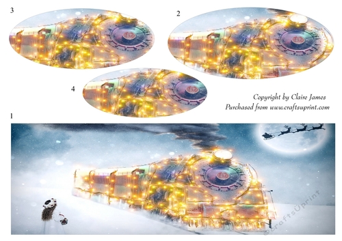 One Sheet Wonders - Christmas Express - Easy Cut - 3D Pyramid/pyrimage