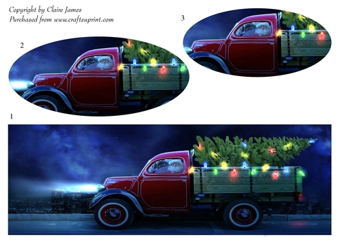 One Sheet Wonders - Christmas Tree Delivery - Easy Cut - 3D Pyramid/pyrimage