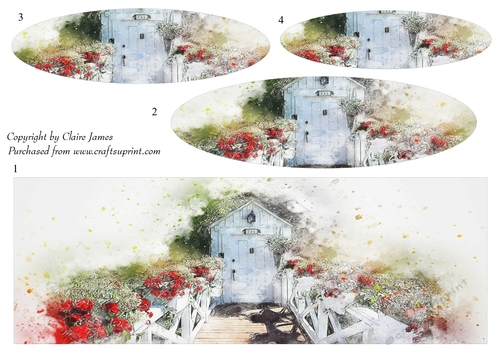 One Sheet Wonders - Water Colour Magic - Garden - Easy Cut - 3D Pyramid 