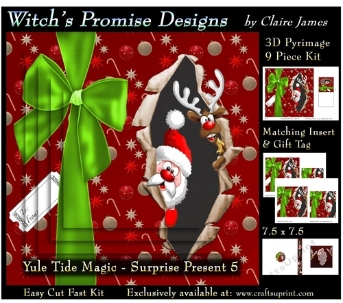 Yule Tide Magic -  Surprise Present 5 - 3D Pyrimage/pyramid kit + Insert & Gift Tag