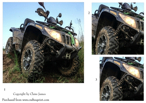 One Sheet Wonders - Off Road ATV - Easy Cut - 3D Pyramid 