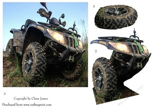 One Sheet Wonders - Off Road ATV - Easy Cut - 3D Decoupage