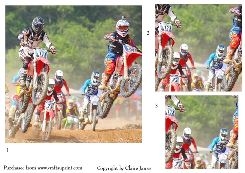One Sheet Wonders - Dirt Bike Racing Trials - Easy Cut - 3D Pyramid 