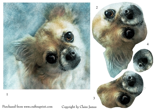 One Sheet Wonders - Dog Listening - Easy Cut - 3D Decoupage