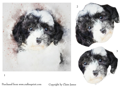 One Sheet Wonders - Puppy Cuteness 2 - Easy Cut - 3D Decoupage