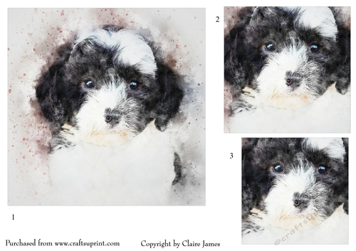One Sheet Wonders - Puppy Cuteness 2 - Easy Cut - 3D Pyramid 