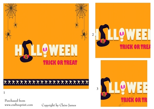 One Sheet Wonders - Halloween, All Hallows, Day Of The Dead 3 - Easy Cut - 3D Pyramid 