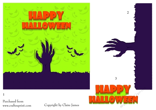 One Sheet Wonders - Halloween, All Hallows, Day Of The Dead 06 - Easy Cut - 3D Decoupage