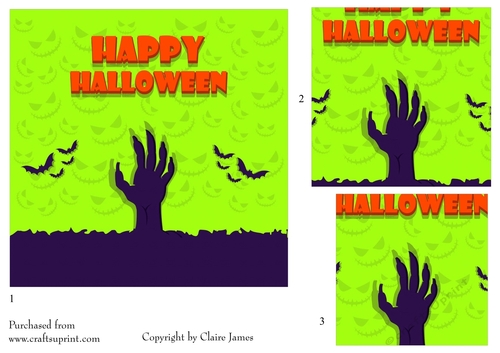 One Sheet Wonders - Halloween, All Hallows, Day Of The Dead 06 - Easy Cut - 3D Pyramid 