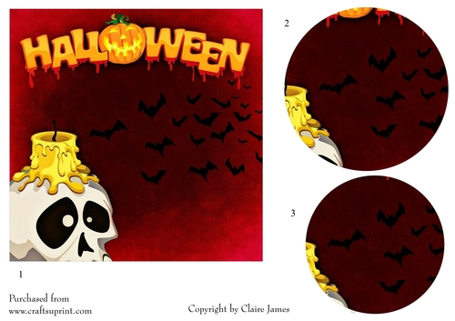 One Sheet Wonders - Halloween, All Hallows, Day Of The Dead 13 - Easy Cut - 3D Pyramid 