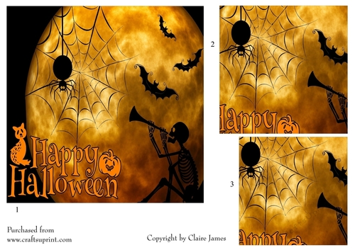 One Sheet Wonders - Halloween, All Hallows, Day Of The Dead 20 - Easy Cut - 3D Pyramid 