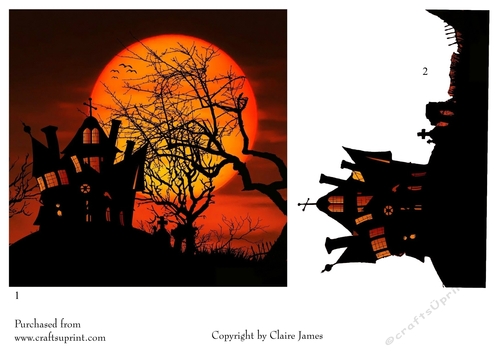 One Sheet Wonders - Halloween, All Hallows, Day Of The Dead 23 - Easy Cut - 3D Decoupage