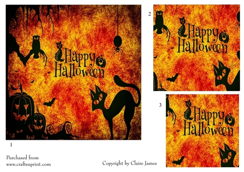 One Sheet Wonders - Halloween, All Hallows, Day Of The Dead 25 - Easy Cut - 3D Pyramid 