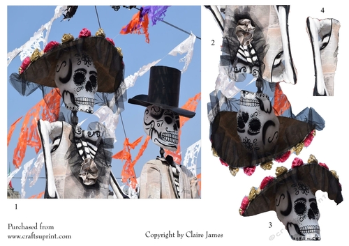 One Sheet Wonders - Halloween, All Hallows, Day Of The Dead 36 - Easy Cut - 3D Decoupage