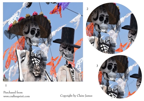 One Sheet Wonders - Halloween, All Hallows, Day Of The Dead 36 - Easy Cut - 3D Pyramid 