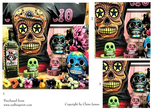 One Sheet Wonders - Halloween, All Hallows, Day Of The Dead 38 - Easy Cut - 3D Pyramid 