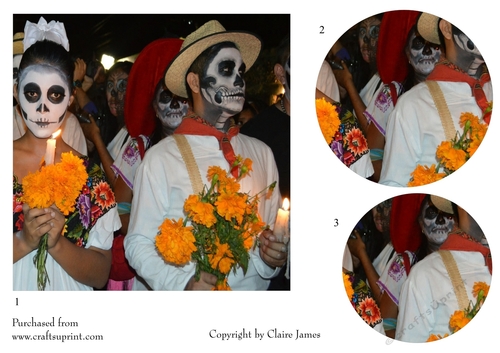 One Sheet Wonders - Halloween, All Hallows, Day Of The Dead 39 - Easy Cut - 3D Pyramid 