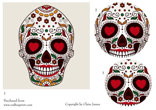 One Sheet Wonders - Halloween, All Hallows, Day Of The Dead 40 - Easy Cut - 3D Pyramid 