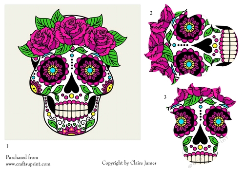 One Sheet Wonders - Halloween, All Hallows, Day Of The Dead 43 - Easy Cut - 3D Decoupage