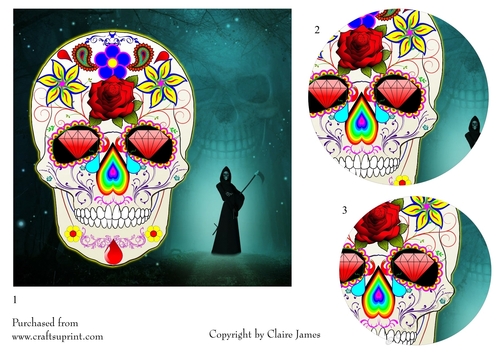 One Sheet Wonders - Halloween, All Hallows, Day Of The Dead 45 - Easy Cut - 3D Pyramid 