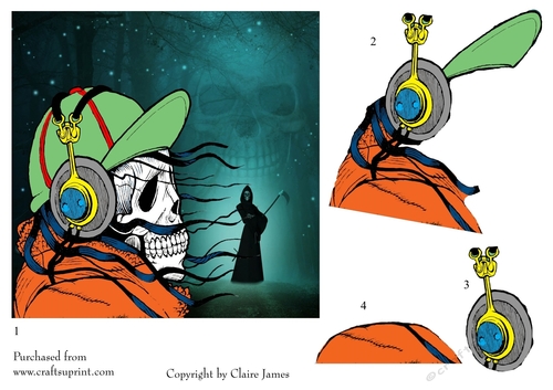 One Sheet Wonders - Halloween, All Hallows, Day Of The Dead 46 - Easy Cut - 3D Decoupage