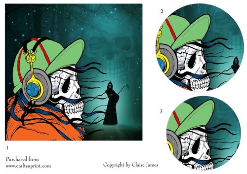 One Sheet Wonders - Halloween, All Hallows, Day Of The Dead 46 - Easy Cut - 3D Pyramid 