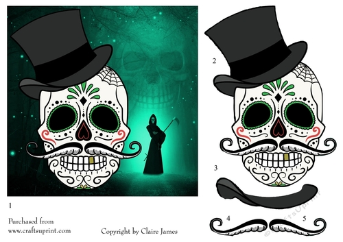 One Sheet Wonders - Halloween, All Hallows, Day Of The Dead 49 - Easy Cut - 3D Decoupage