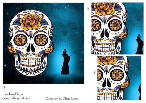 One Sheet Wonders - Halloween, All Hallows, Day Of The Dead 50 - Easy Cut - 3D Pyramid 