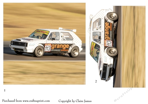 One Sheet Wonders - Car Rally Racing - Easy Cut - 3D Decoupage