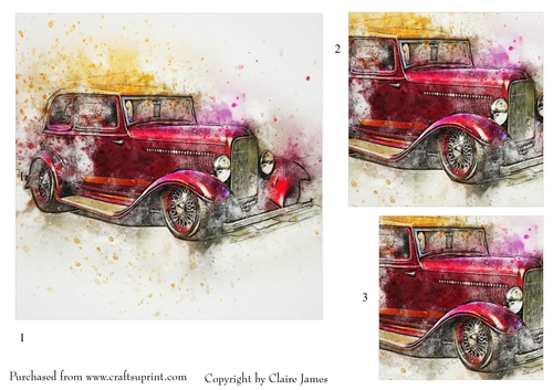 One Sheet Wonders - Custom Car 7 - Easy Cut - 3D Pyramid 